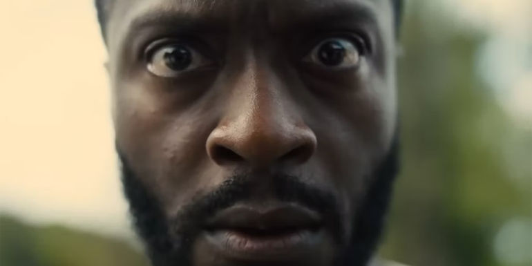 Aldis Hodge looking surprised in Marmalade