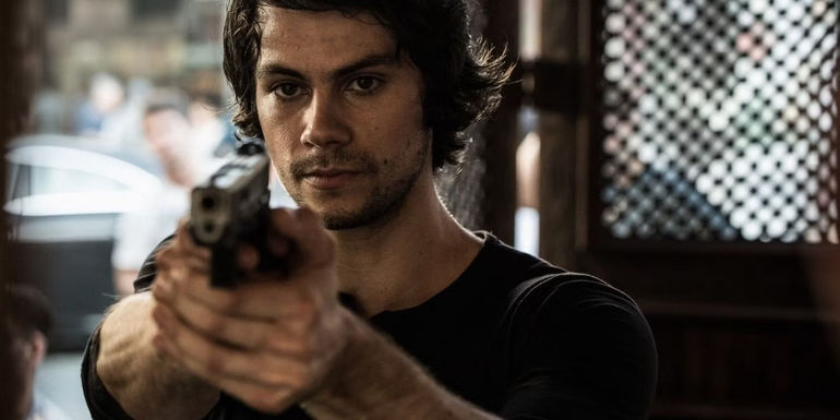 American assassin Mitch Rapp aiming a gun