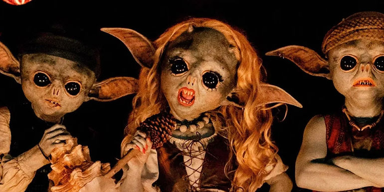 A trio of Goblins in the middle of a performance in Doctor Who