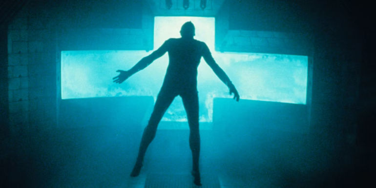 A body floating in space in Event Horizon