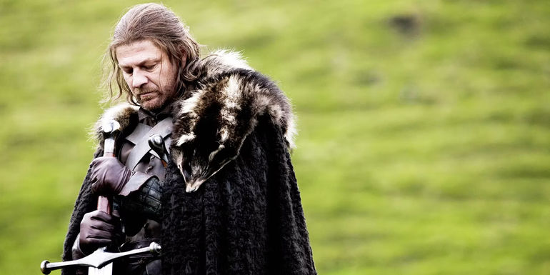 Game of Thrones Ned Stark with his sword