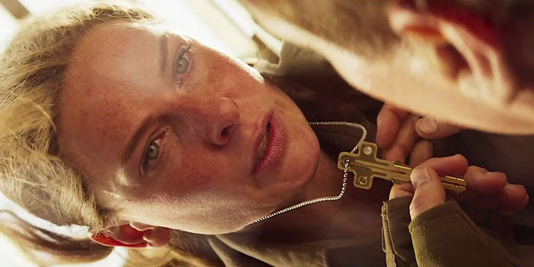 Ilsa Faust (Rebecca Ferguson) with the key in Mission Impossible Dead Reckoning