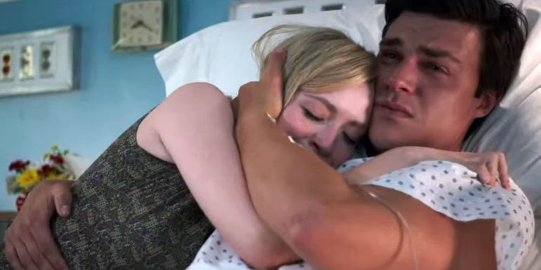 Finn Wittrock as Freddie Steinmark and Sarah Bolger as Linda Wheeler in My All American.