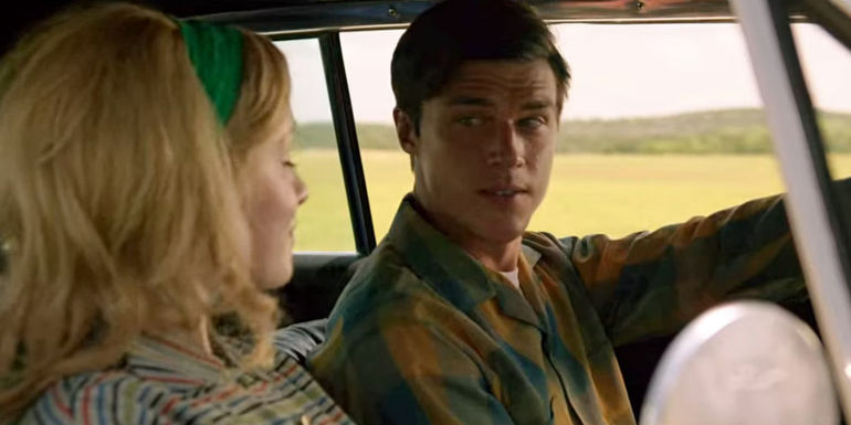 Finn Wittrock as Freddie Steinmark and Sarah Bolger as Linda Wheeler in My All American.