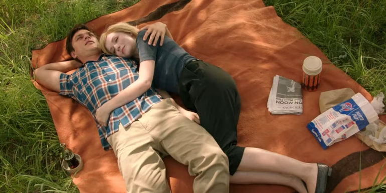 Finn Wittrock as Freddie Steinmark and Sarah Bolger as Linda Wheeler in My All American.