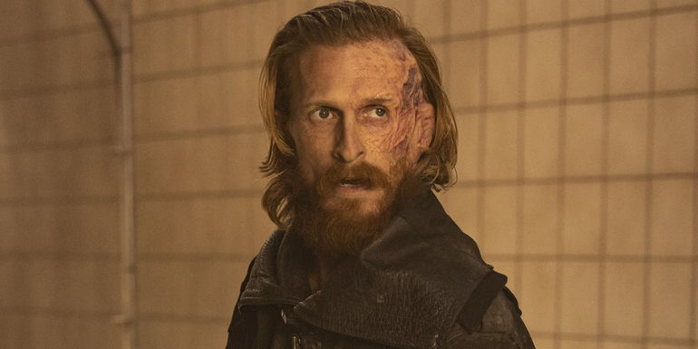 Dwight looking off-screen in Fear the Walking Dead