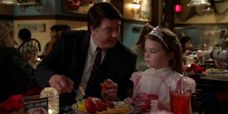 George Cooper and Missy at a restaurant in Young Sheldon
