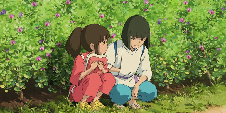 Haku with Chihiro in Spirited Away-1