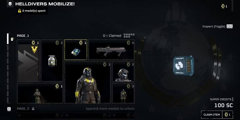 Helldivers 2 Super Credits Warbonds