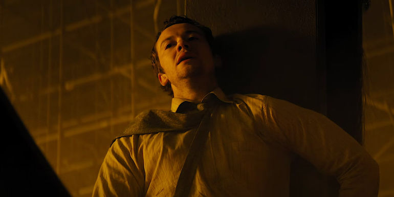 Joseph Quinn's character looking scared in A Quiet Place Day One