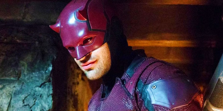 Matt Murdock in red and black Daredevil costume in Netflix's Daredevil series