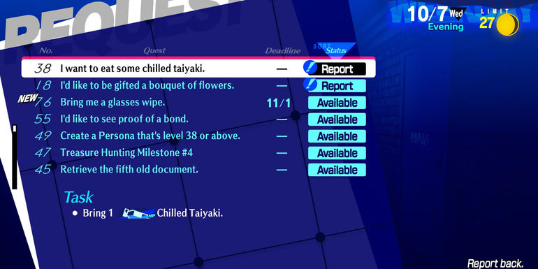 Image of Request 38 from Elizabeth in Persona 3 Reload