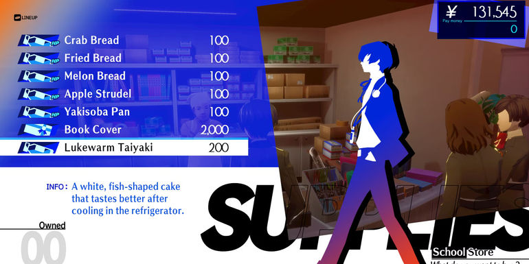 Image of lukewarm taiyaki available for purchase in Persona 3 Reload