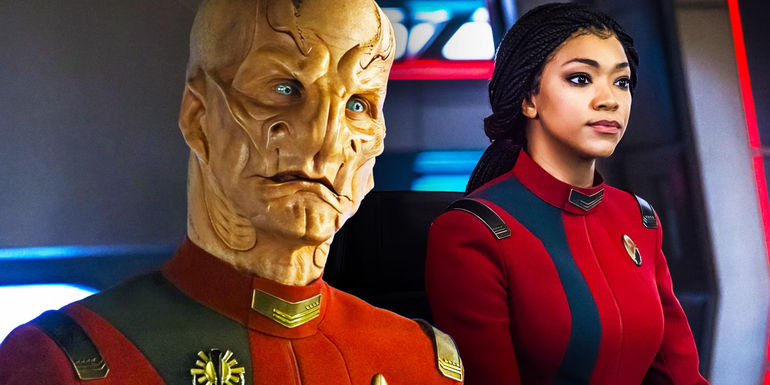Star trek discovery Captain Saru and Captain Burnham