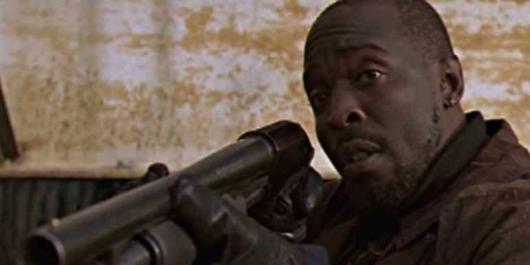 Omar Little in The Wire holding a shotgun