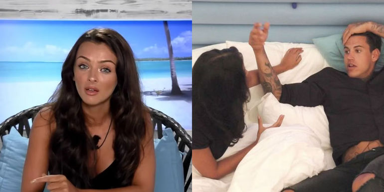 Split image showing Kady, and Terry and Malin in Love Island UK