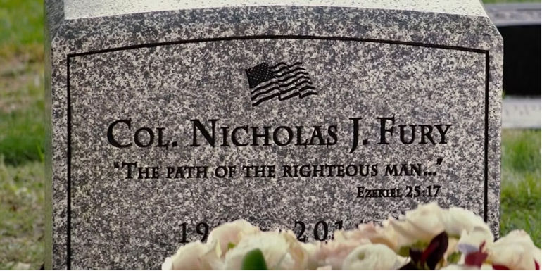Nick Fury gravestone