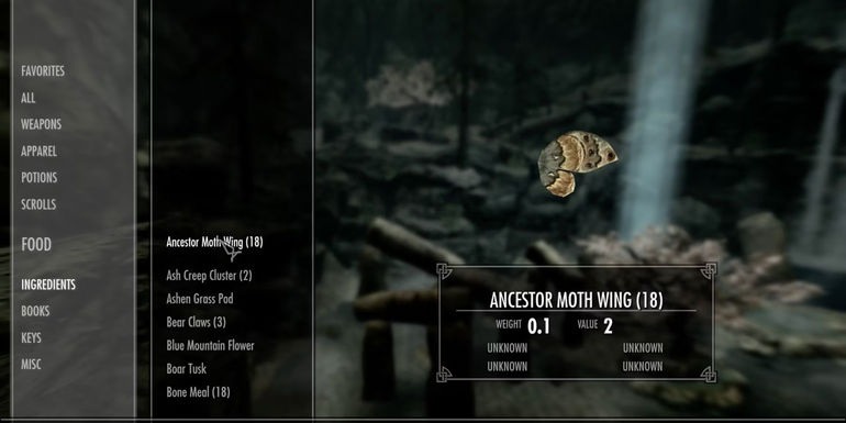 Ancestor Moth Wing in Skyrim