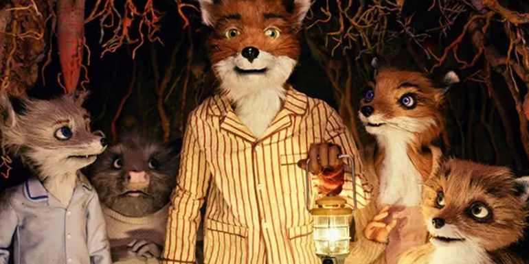 The fox family underground in Fantastic Mr. Fox (2009)
