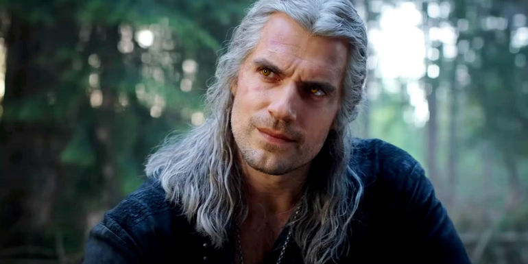 Henry Cavill as Geralt looking intense in The Witcher Season 3