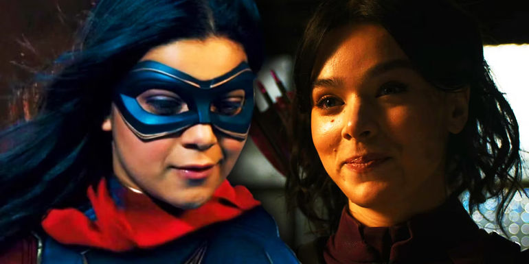 Kamala Khan and Kate Bishop in their costumes as the MCU's first Young Avengers