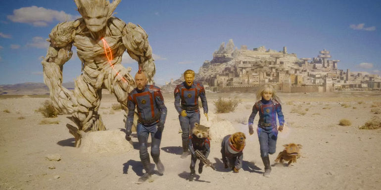 New Guardians of the Galaxy team at the end of Vol. 3