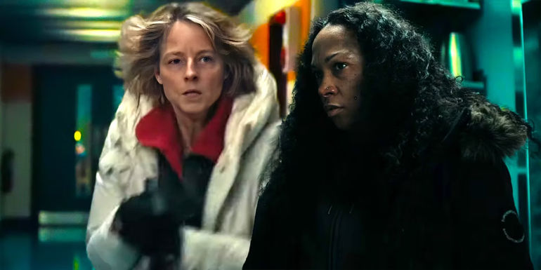 Danvers and Navarro looking worried in the True Detective season 4 finale trailer