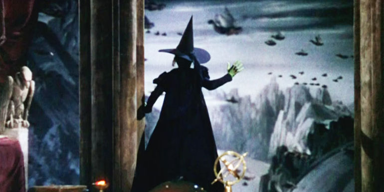 The Wicked witch and flying monkeys in The Wizard of Oz
