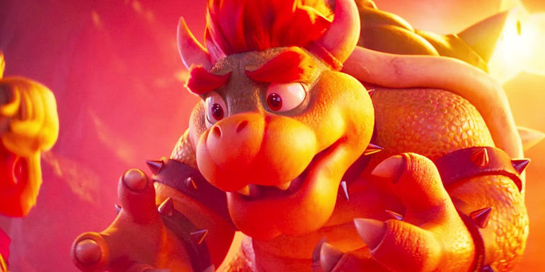 Bowser looking sad in The Super Mario Bros. Movie