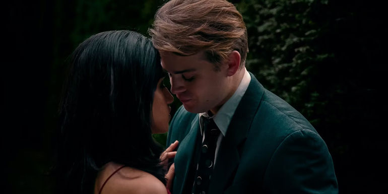 Em and Dex lean in for a kiss in One Day