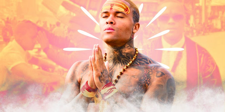 90 Day Fiancé's Jibri with a mystery city type of background