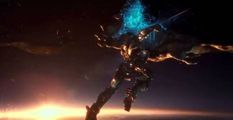 Gipsy Danger slices Otachi in half Pacific Rim