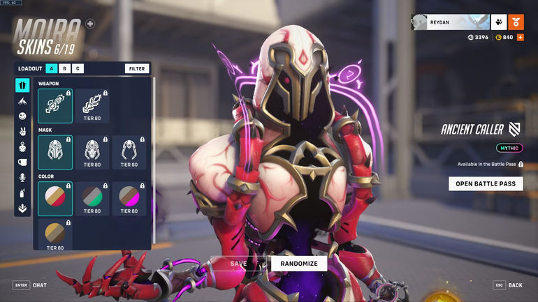 overwatch 2 season 9 champions ancient caller moira mask 1