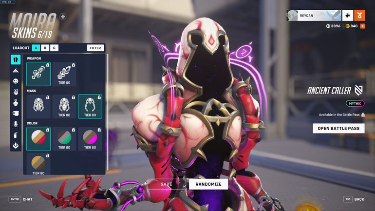 overwatch 2 season 9 champions ancient caller moira mask 3