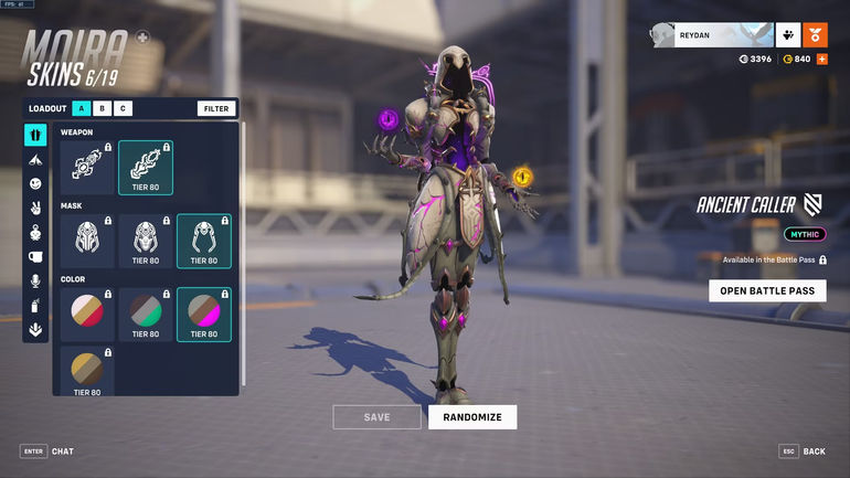 overwatch 2 season 9 champions ancient caller moira white magenta