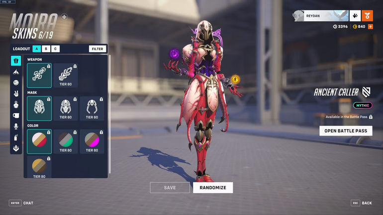 overwatch 2 season 9 champions ancient caller moira white red