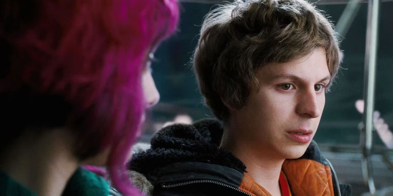 Scott Pilgrim vs the World Michael Cera as Scott looking confused