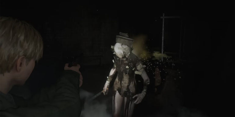 silent hill 2 remake james pistol nurse fight