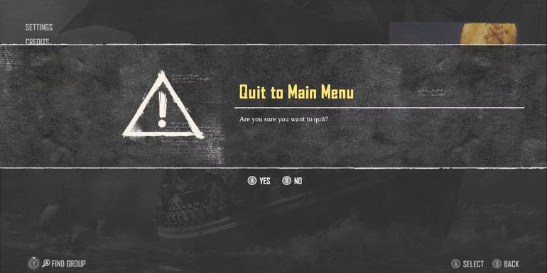 skull and bones quit to main menu option to save game progress