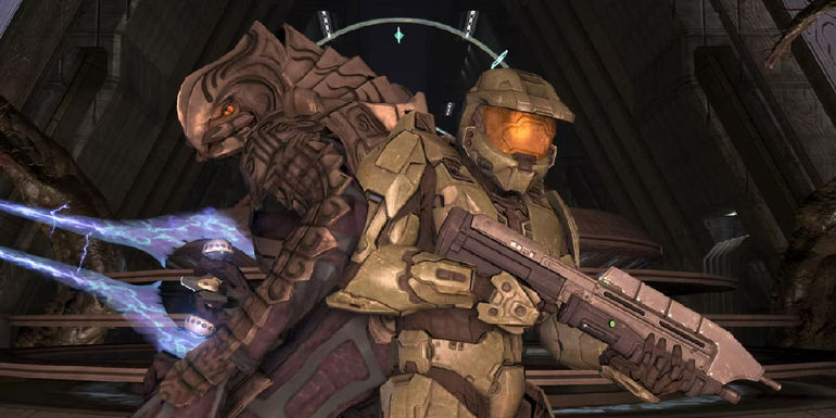 The Master Chief and the Arbiter fight side by side in Halo 3