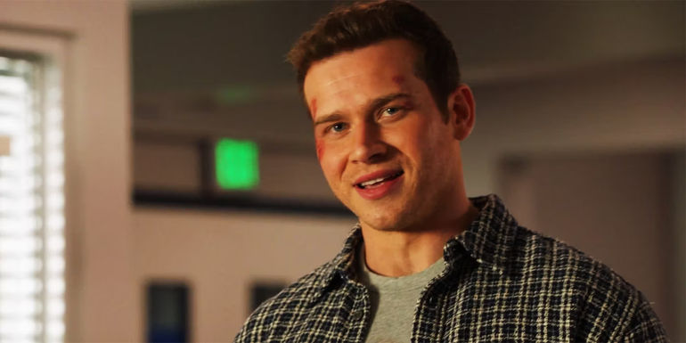 Oliver Stark as Buck smiling in 911 season 6