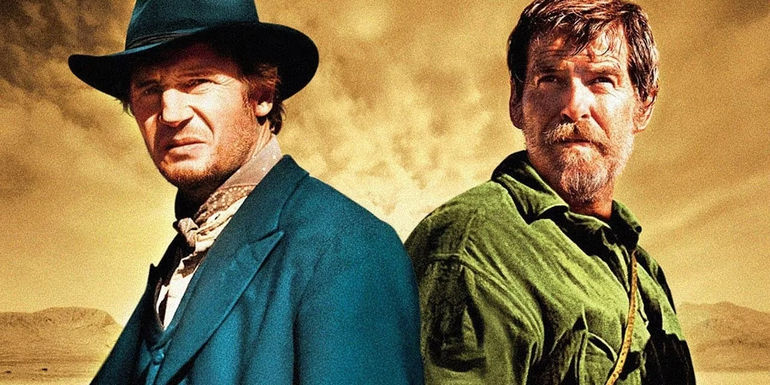 Gideon (Pierce Brosnan) and Carver (Liam Neeson) in Seraphim Falls