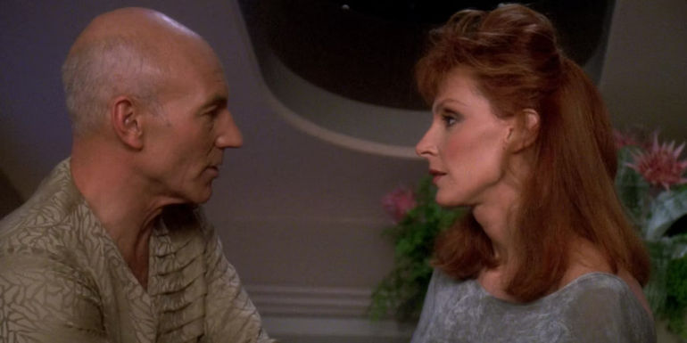 Star Trek TNG Attached Captain Picard Crusher Romance