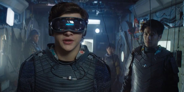 Wade wearing an OASIS headset in Ready Player One