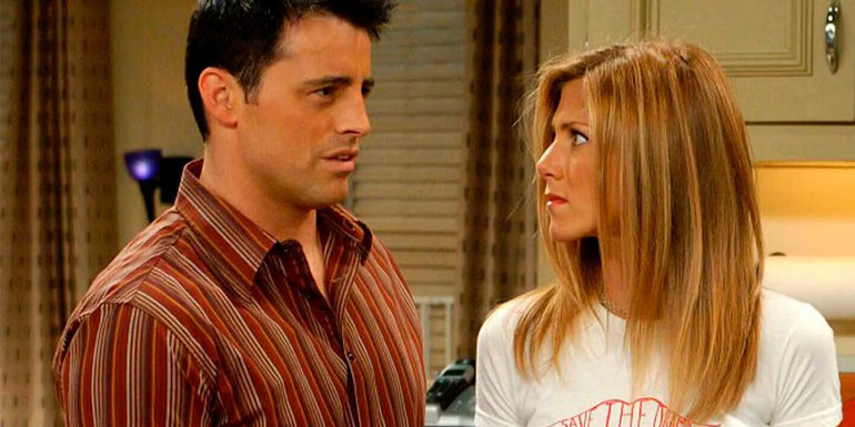 Matt LeBlanc As Joey And Jennifer Aniston As Rachel In Friends