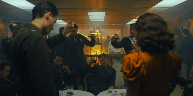 The 100th toasts Glenn Dye Masters of the Air