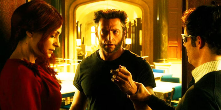 Wolverine in a new timeline with Jean Grey and Cyclops in X-Men Days of Future Past