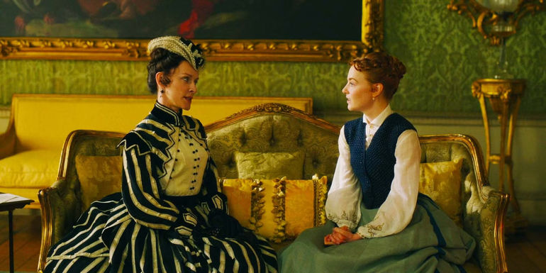 Claude Perron as Marquise d'Etagnac and Harriet Slater as Clara Trenchard in Belgravia The Next Chapter episode 5