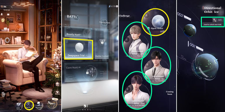 deepspace trials in love and deepspace