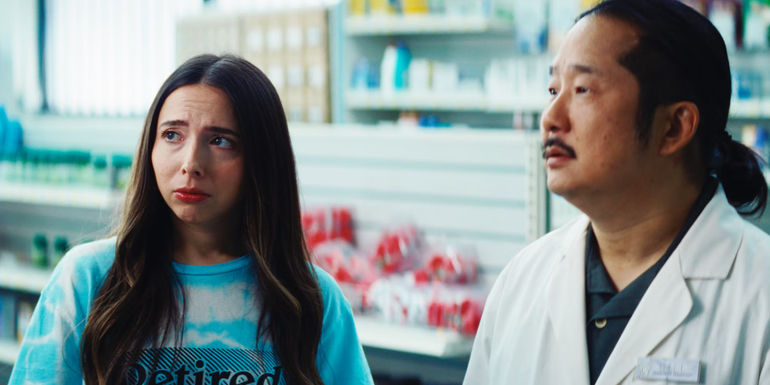 Esther Povitsky and Bobby Lee in Drugstore June